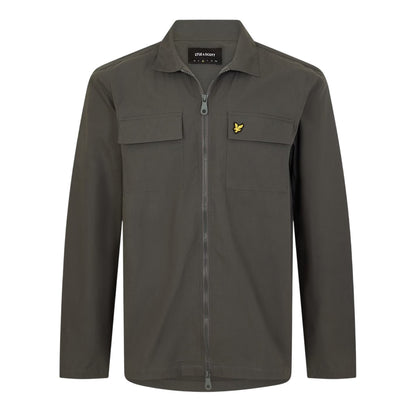 Gunmetal - Front - Lyle & Scott Mens Heavy Duty Shirt Jacket