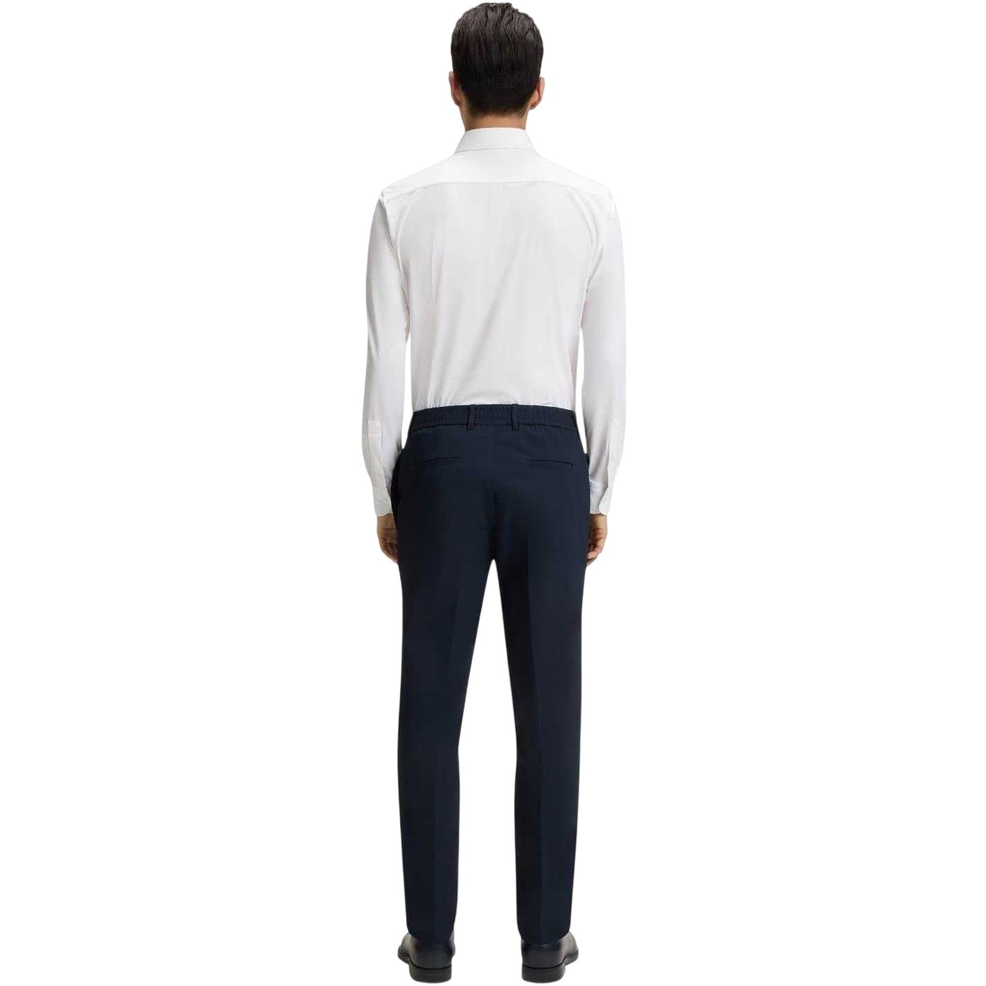 White - Back - Boss Mens Oxford Point Collar Regular Formal Shirt