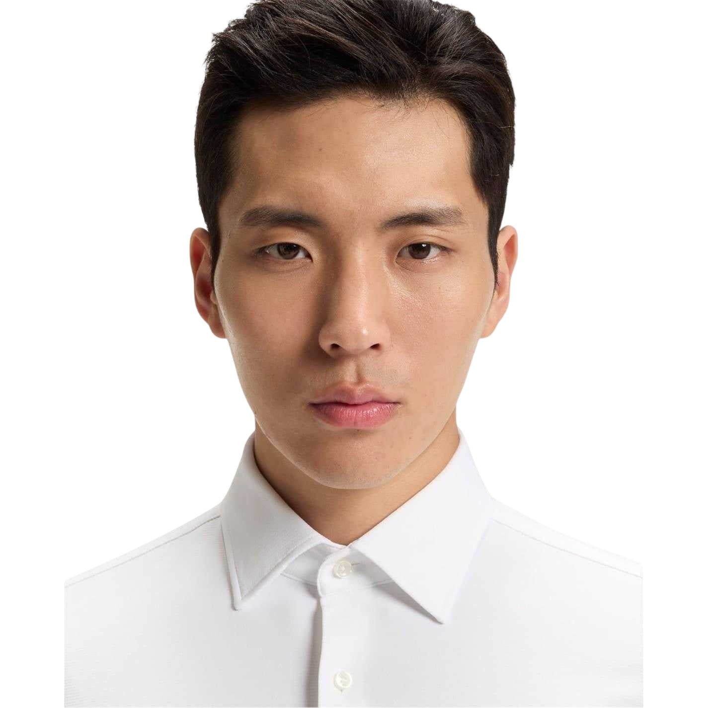 White - Lifestyle - Boss Mens Oxford Point Collar Regular Formal Shirt
