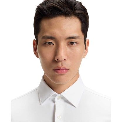 White - Lifestyle - Boss Mens Oxford Point Collar Regular Formal Shirt