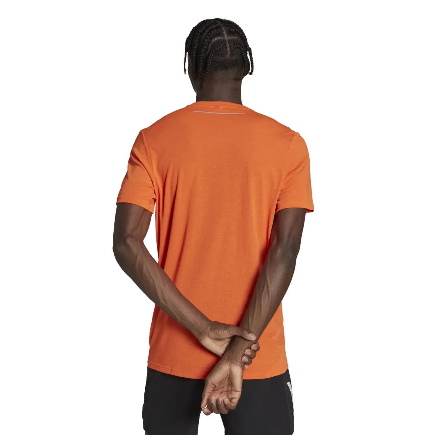 Orange - Back - Adidas Mens X-City Wool T-Shirt