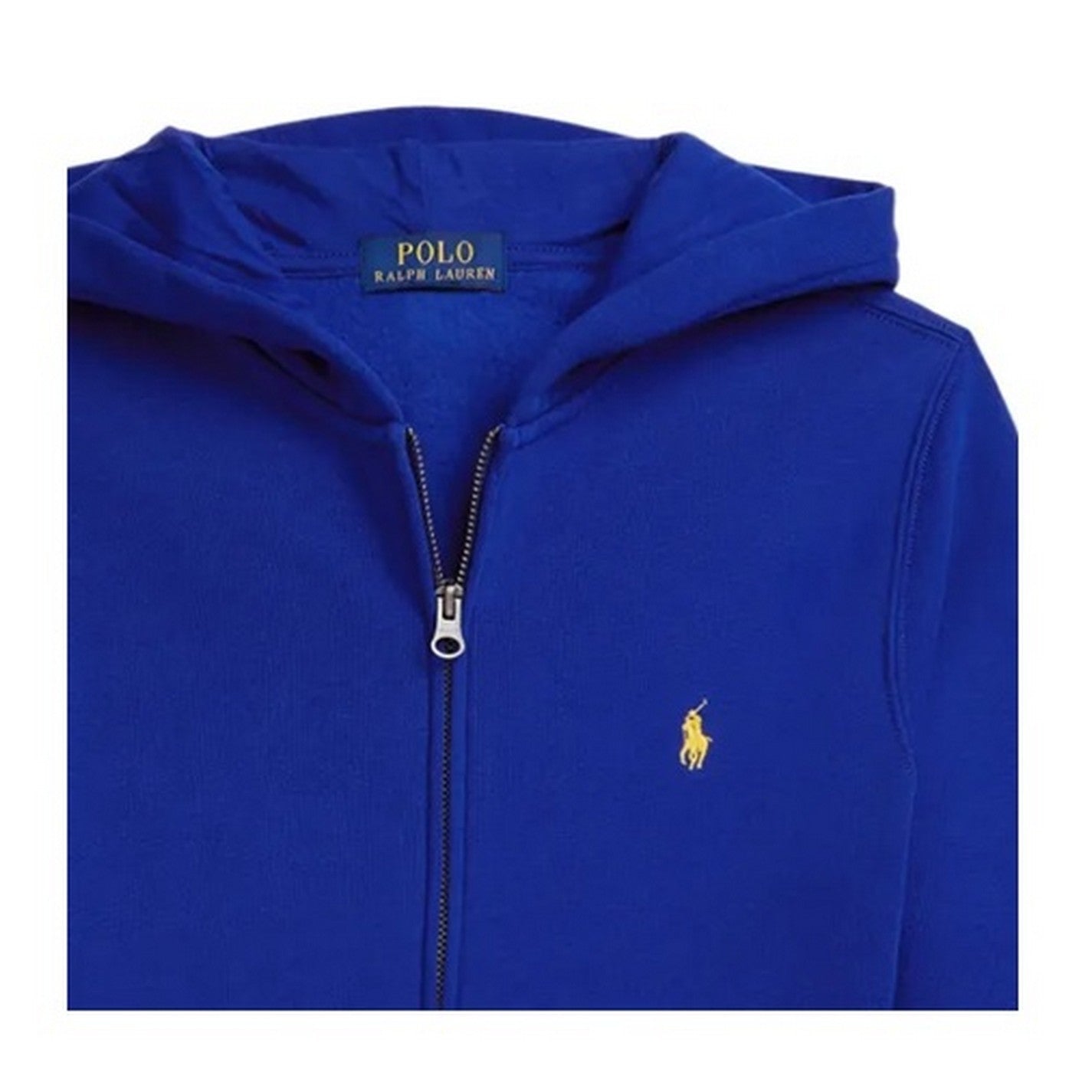 Azure - Side - Ralph Lauren Childrens-Kids Fleece Full Zip Hoodie