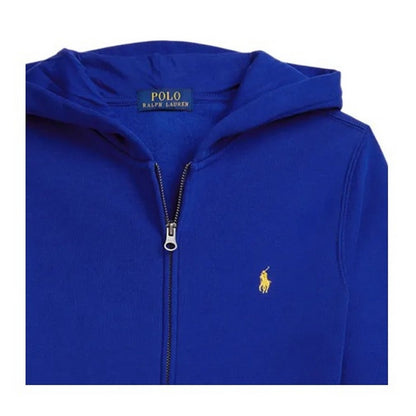 Azure - Side - Ralph Lauren Childrens-Kids Fleece Full Zip Hoodie