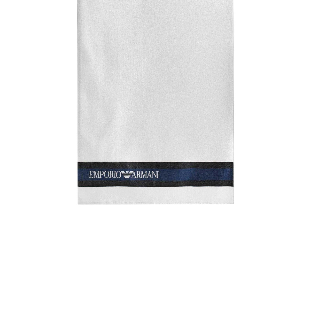 White-Navy-Black - Back - Emporio Armani EA7 Logo Woven Towel