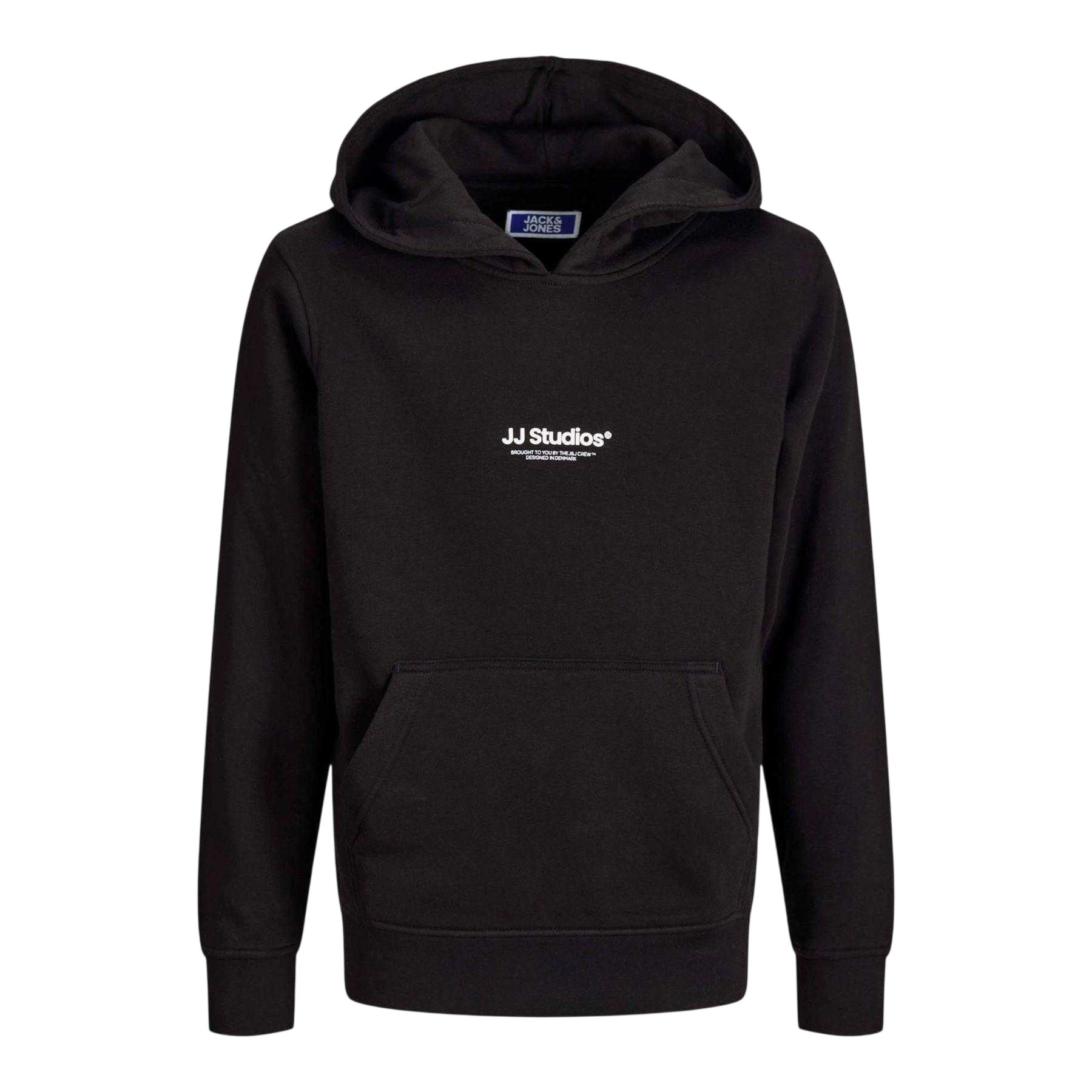 Black - Front - Jack And Jones Childrens-Kids Soho Hoodie