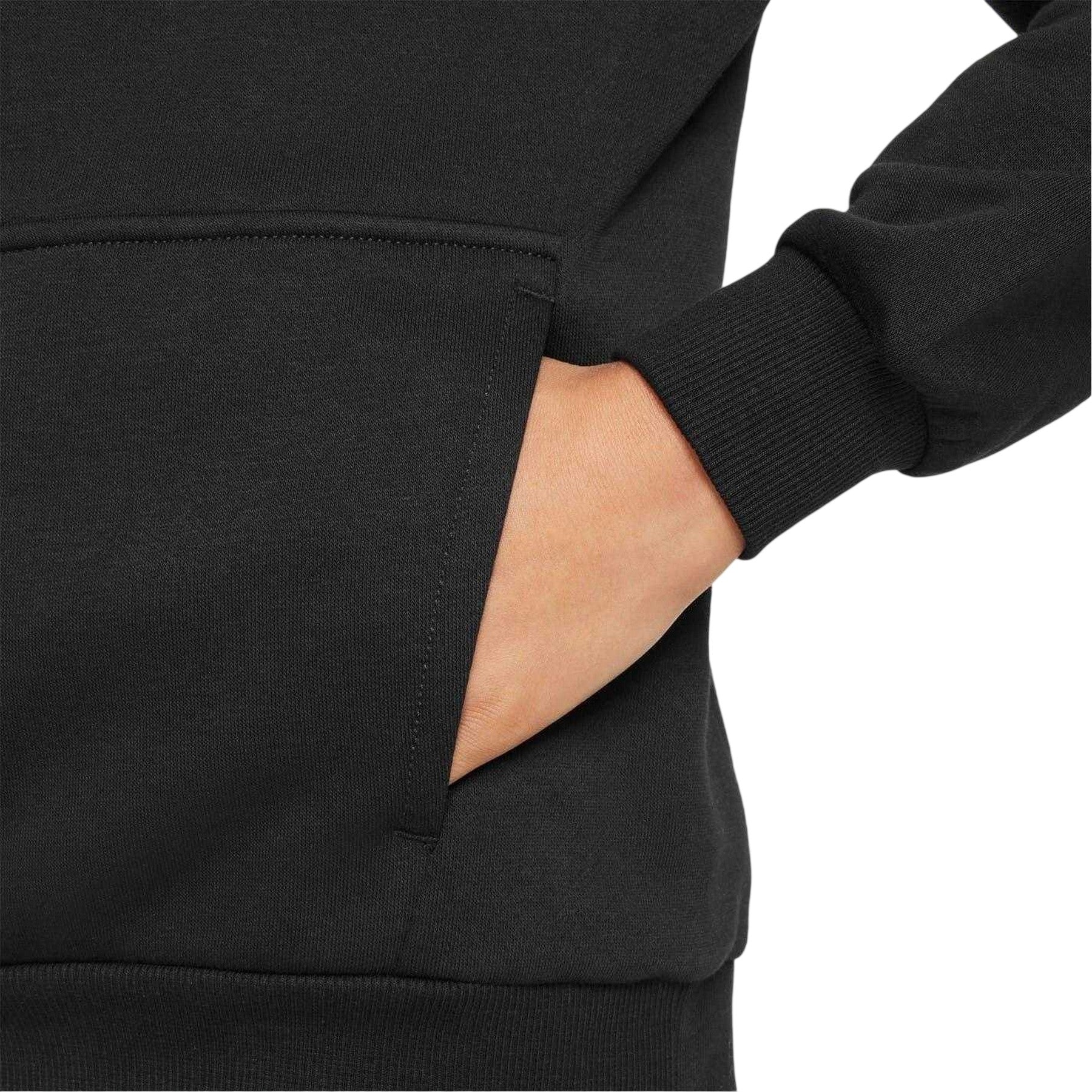 Black-White - Pack Shot - Nike Childrens-Kids Club Logo Fleece Hoodie