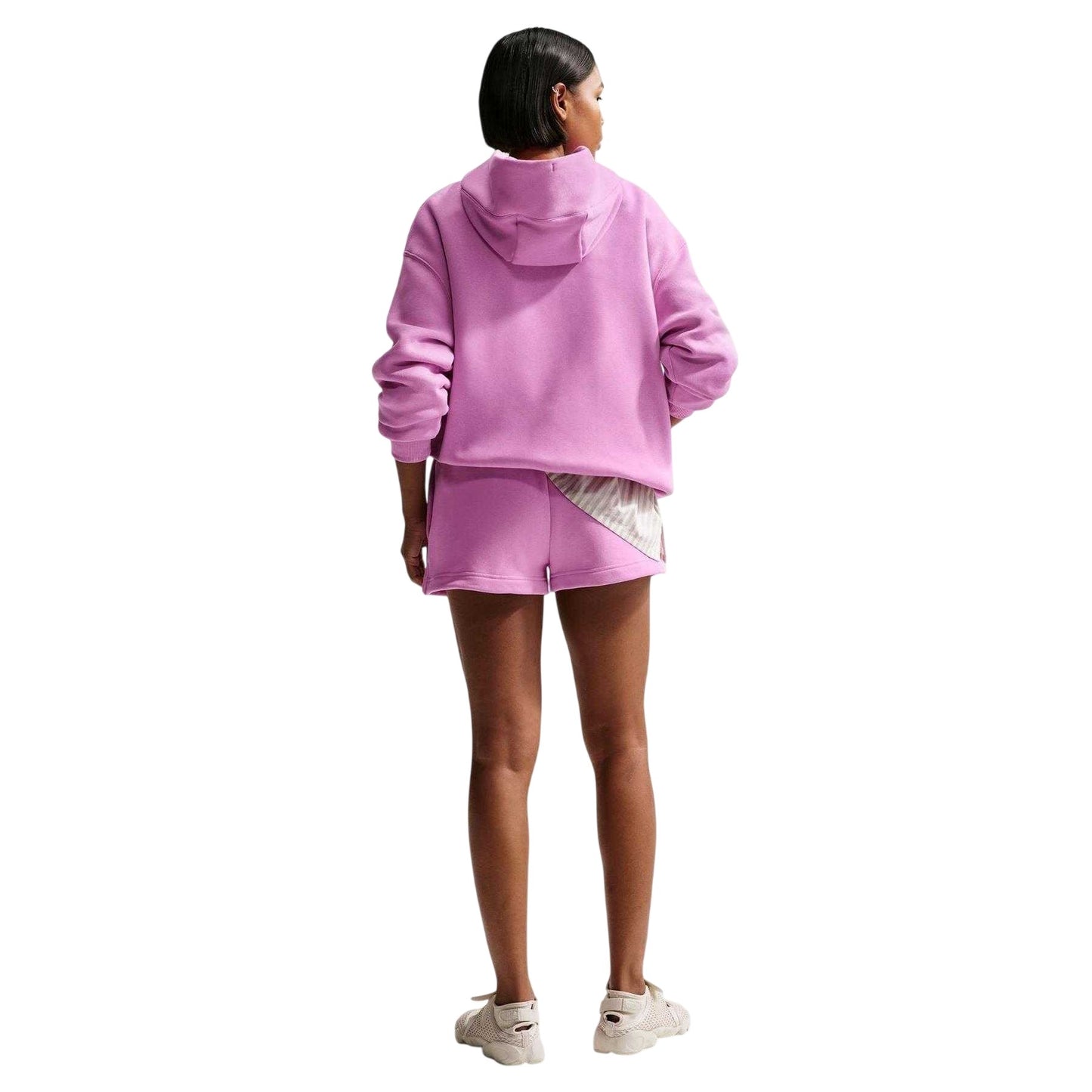 Magenta - Back - Nike Womens-Ladies Chenille Fleece Hoodie
