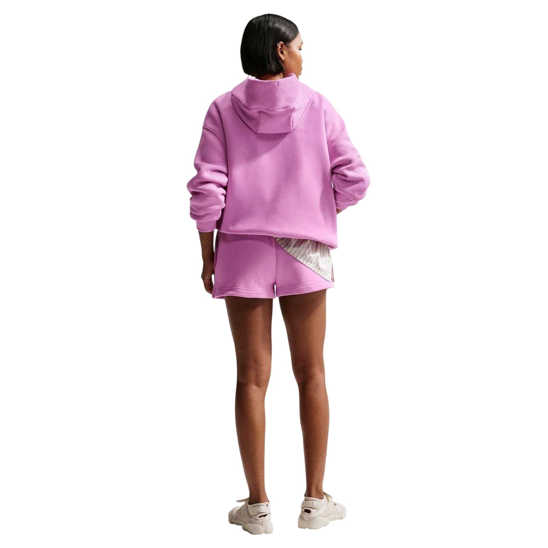 Magenta - Back - Nike Womens-Ladies Chenille Fleece Hoodie