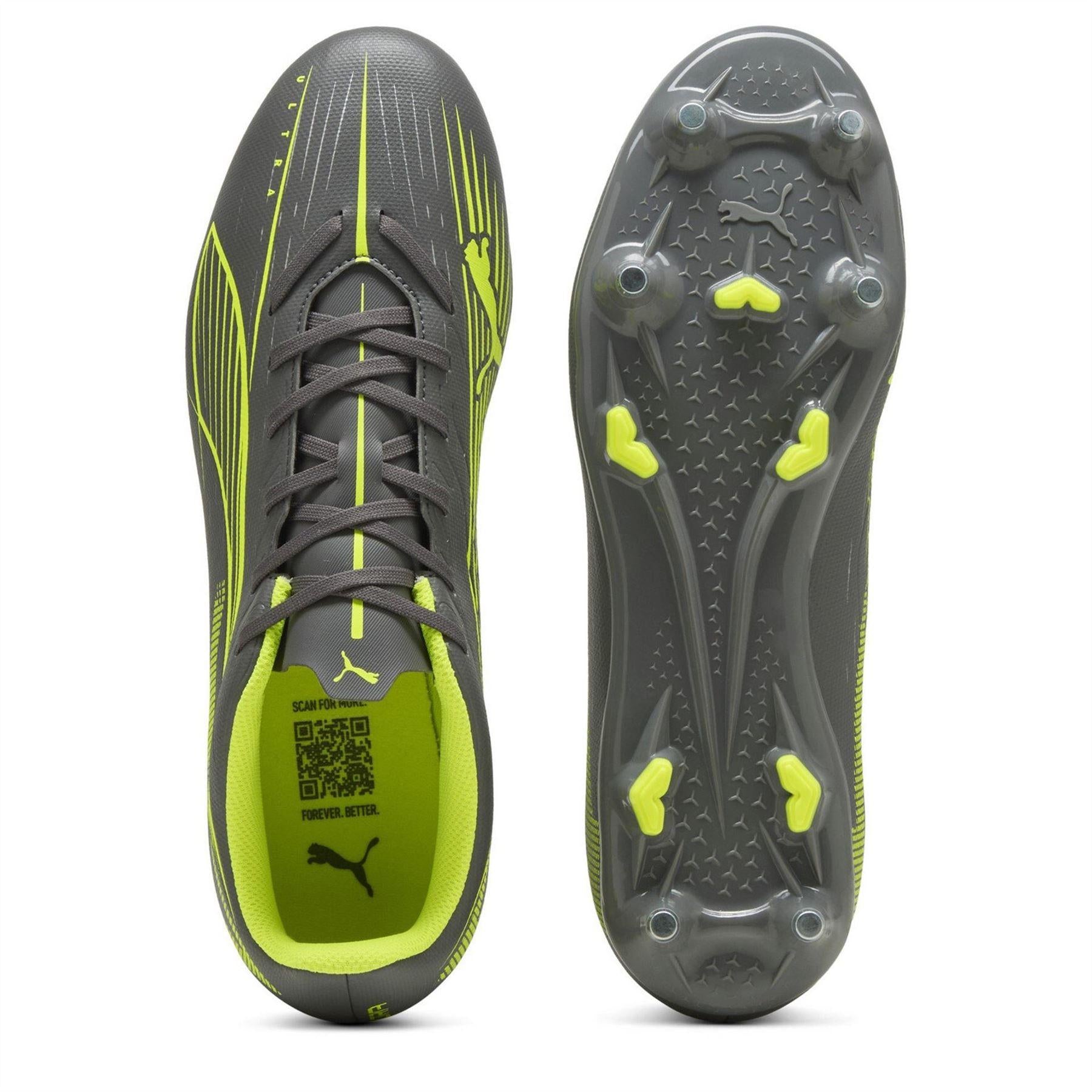 Matted Silver - Side - Puma Mens Ultra Play Cleated Soft Ground Football Boots