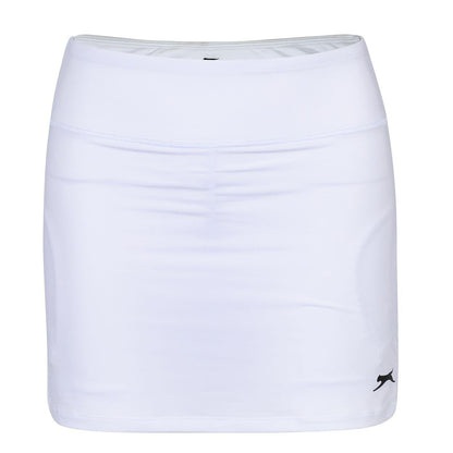 White - Front - Slazenger Girls Court Logo Skort
