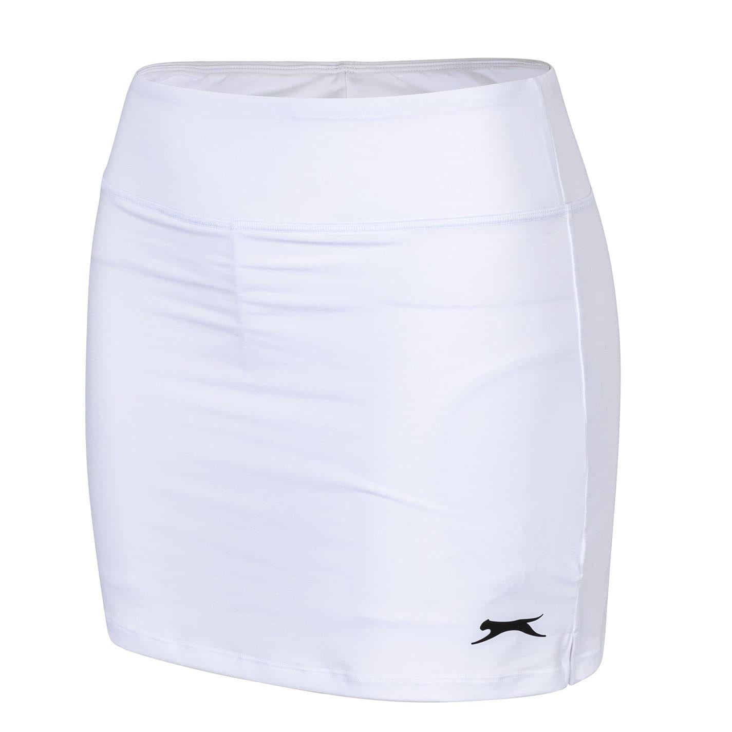White - Side - Slazenger Girls Court Logo Skort
