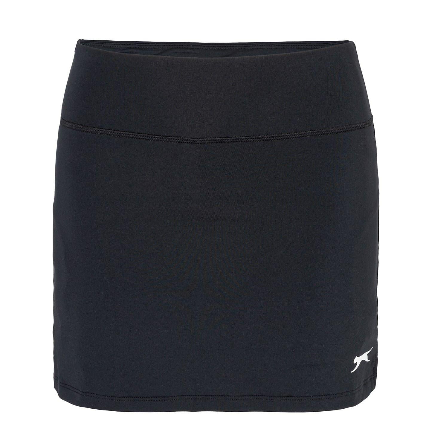 Black - Front - Slazenger Girls Court Logo Skort