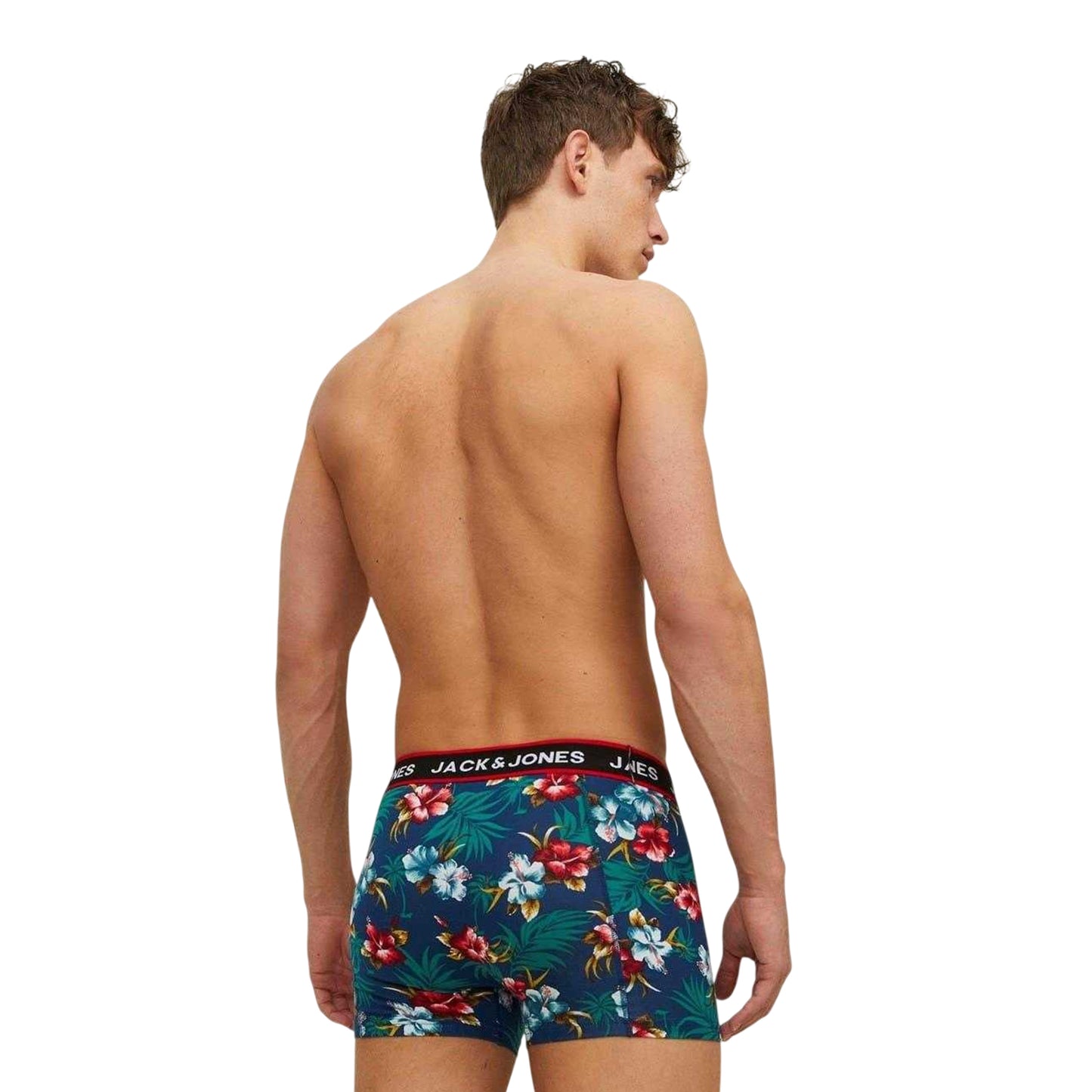 Multicoloured - Pack Shot - Jack And Jones Mens Floral Swimming Trunks (Pack of 3)