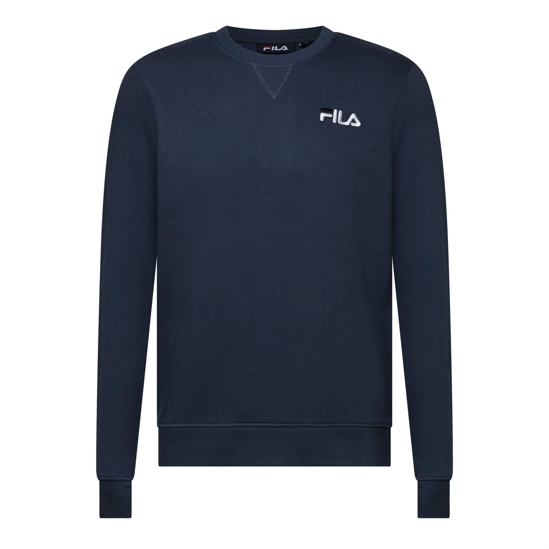 Vintage Indigo - Front - Fila Mens Casper Crew Neck Sweatshirt