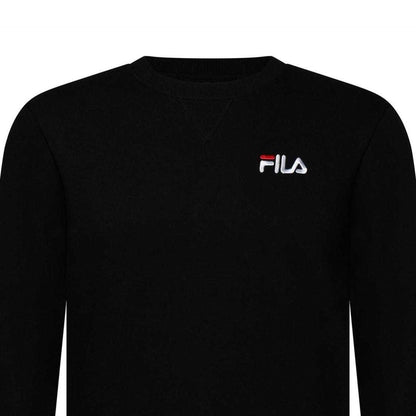 Black - Side - Fila Mens Casper Crew Neck Sweatshirt