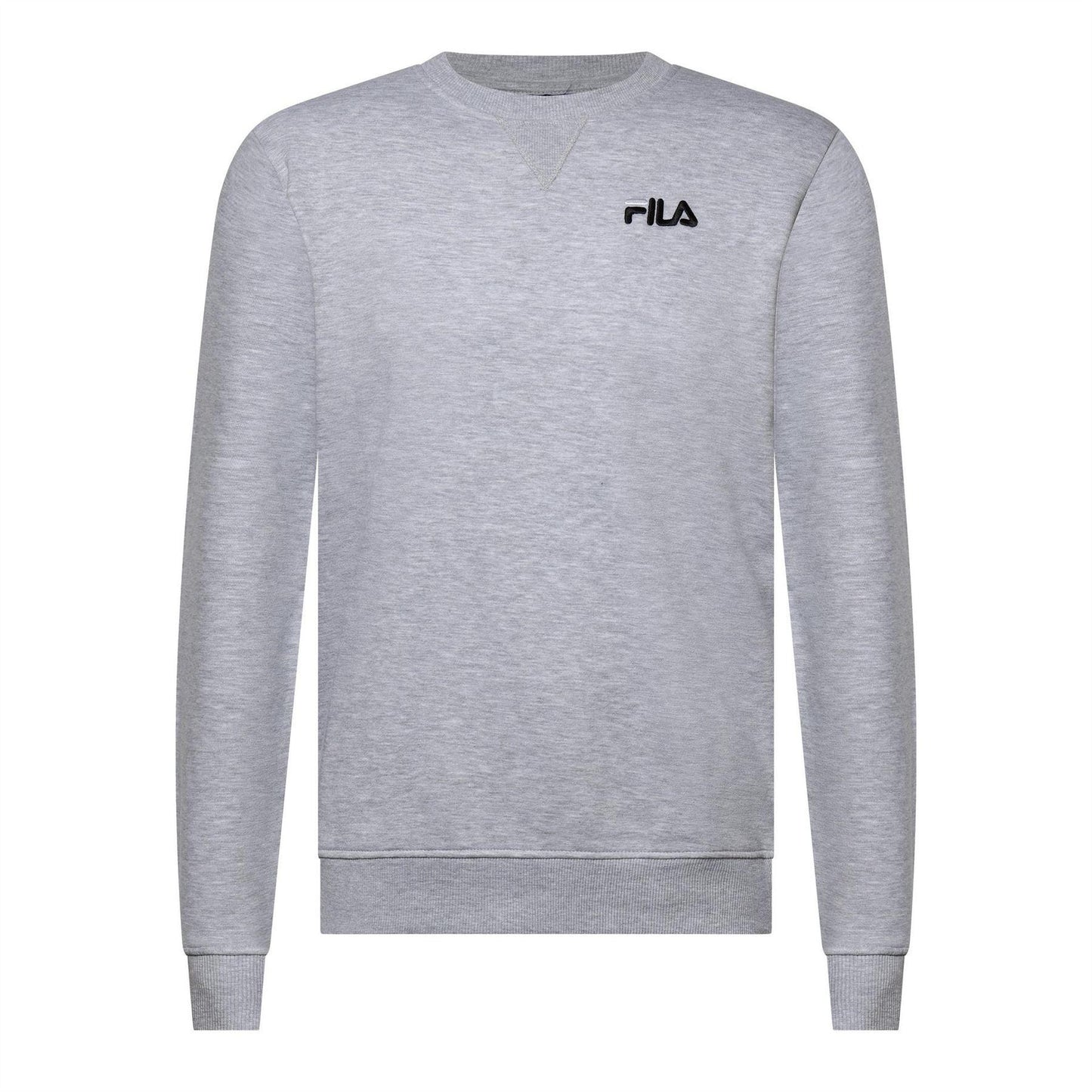 Light Grey Marl - Front - Fila Mens Casper Crew Neck Sweatshirt