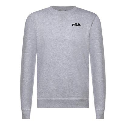 Light Grey Marl - Front - Fila Mens Casper Crew Neck Sweatshirt