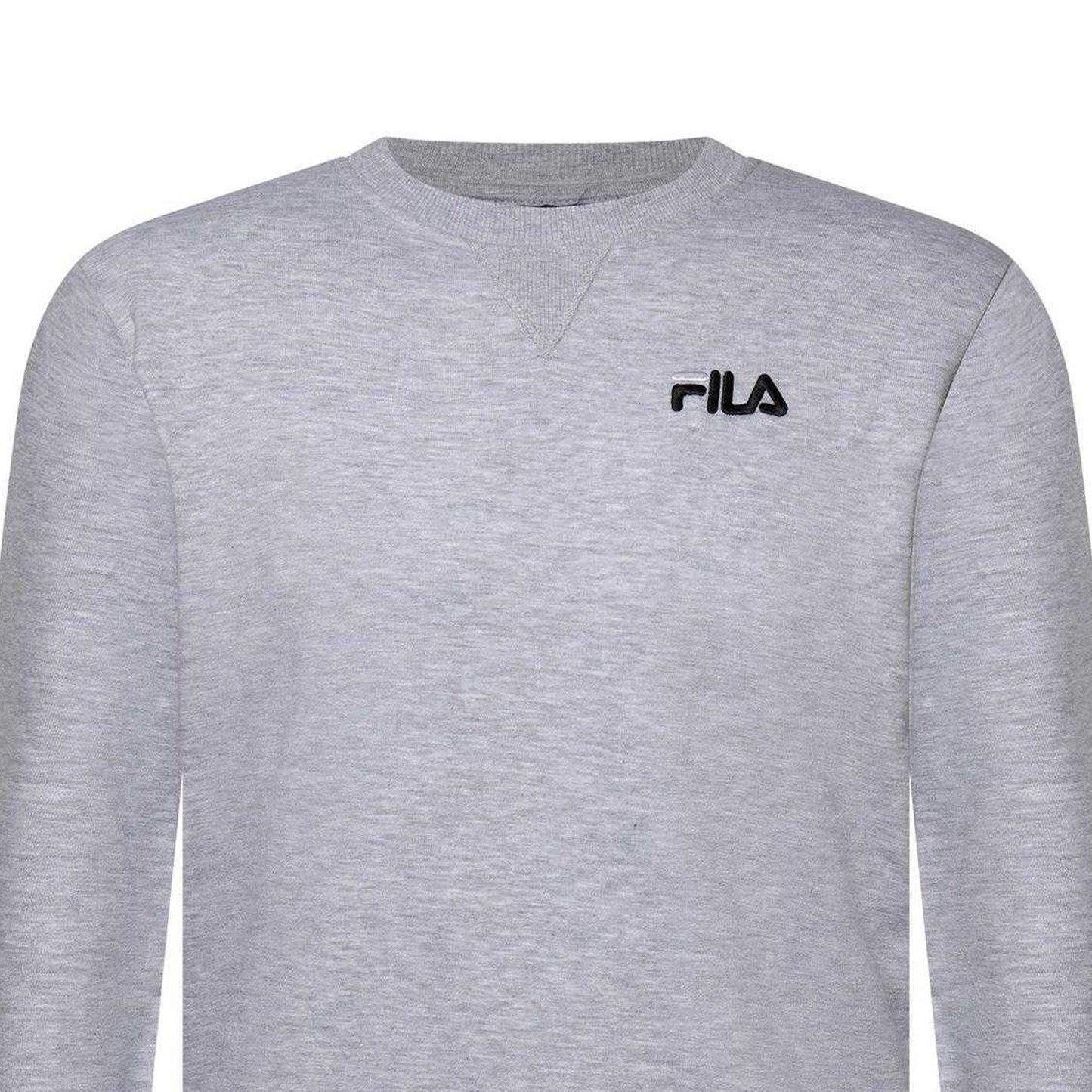 Light Grey Marl - Side - Fila Mens Casper Crew Neck Sweatshirt