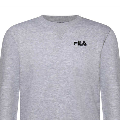 Light Grey Marl - Side - Fila Mens Casper Crew Neck Sweatshirt