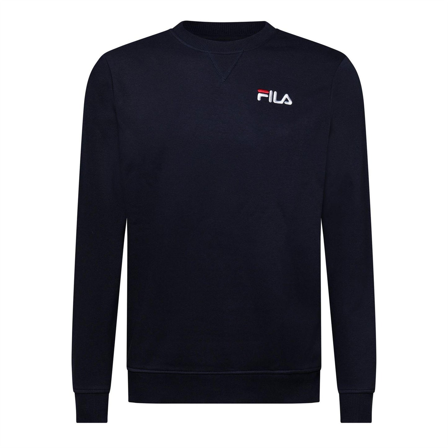 Navy - Front - Fila Mens Casper Crew Neck Sweatshirt