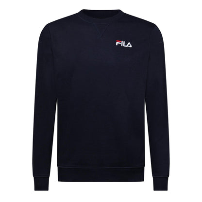Navy - Front - Fila Mens Casper Crew Neck Sweatshirt