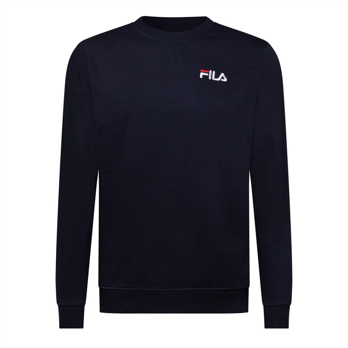 Navy - Front - Fila Mens Casper Crew Neck Sweatshirt