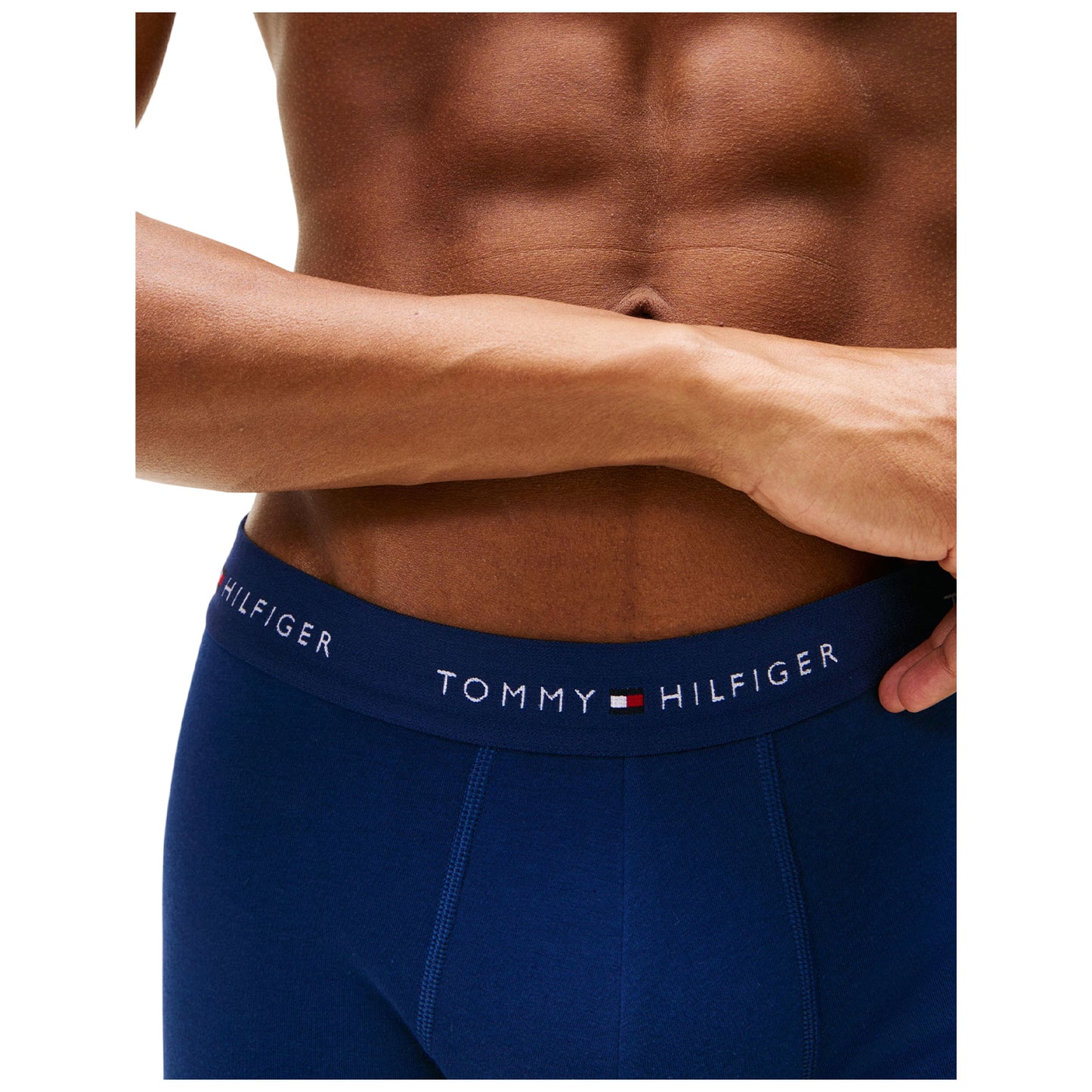 Blue-Purple-Navy - Side - Tommy Hilfiger Mens Signature Swimming Trunks