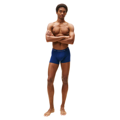 Blue-Purple-Navy - Close up - Tommy Hilfiger Mens Signature Swimming Trunks
