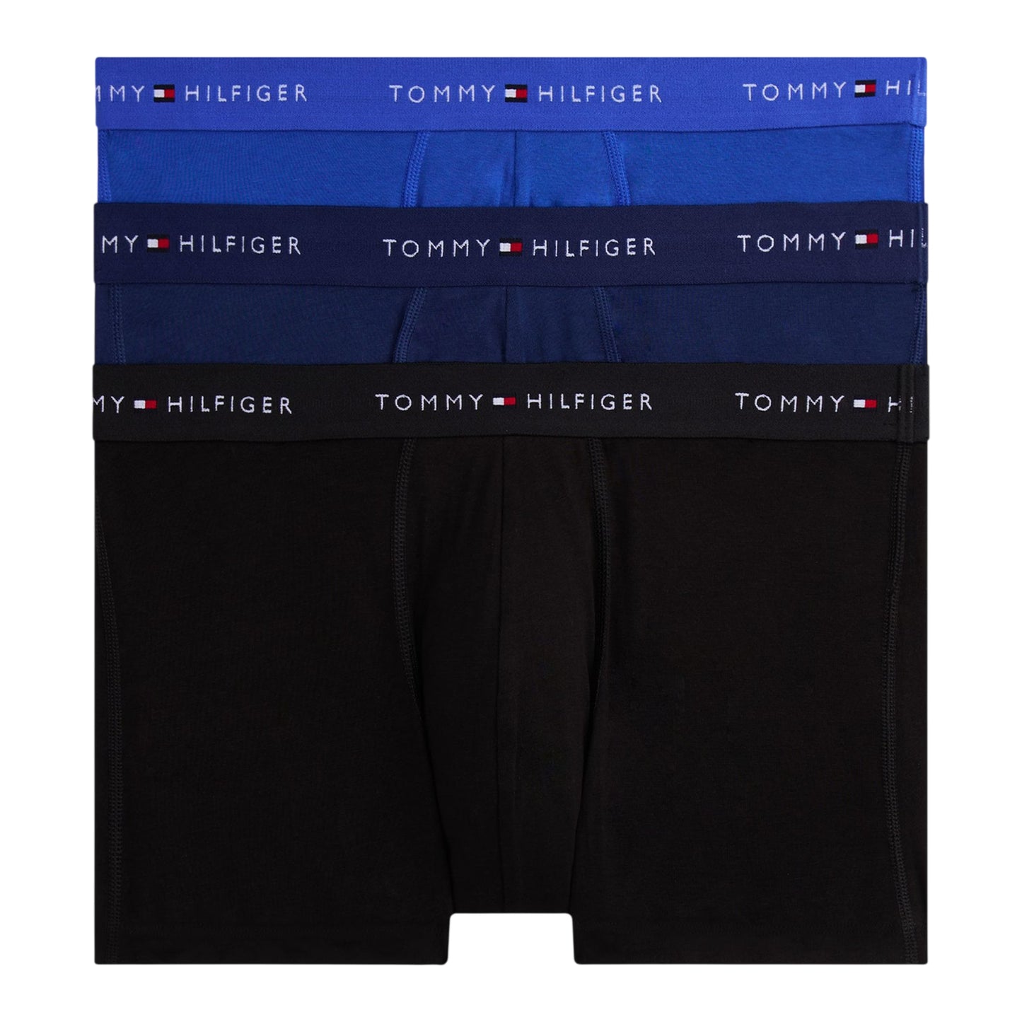 Blue-Purple-Navy - Front - Tommy Hilfiger Mens Signature Swimming Trunks