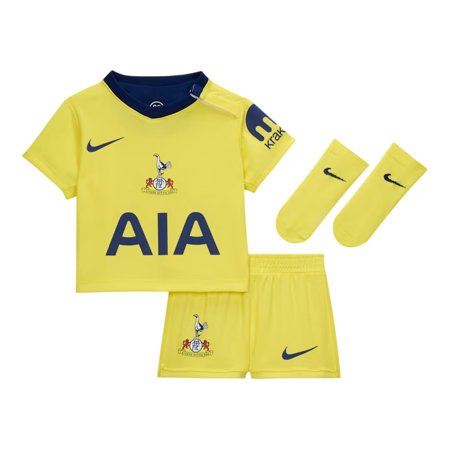 Yellow-Blue - Front - Nike Baby Stadium 2025-26 Tottenham Hotspur FC Football Kit Set