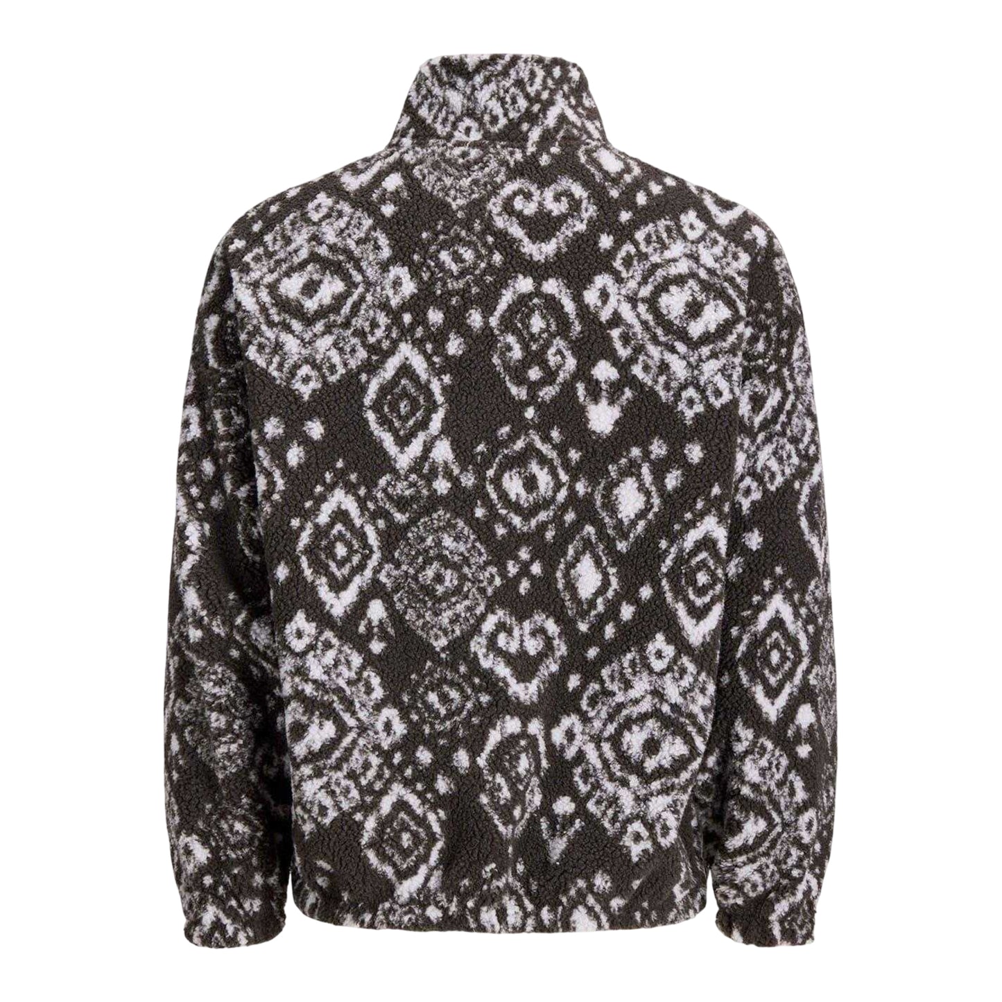 Asphalt - Back - Jack And Jones Mens Geometric Fleece Sweatshirt