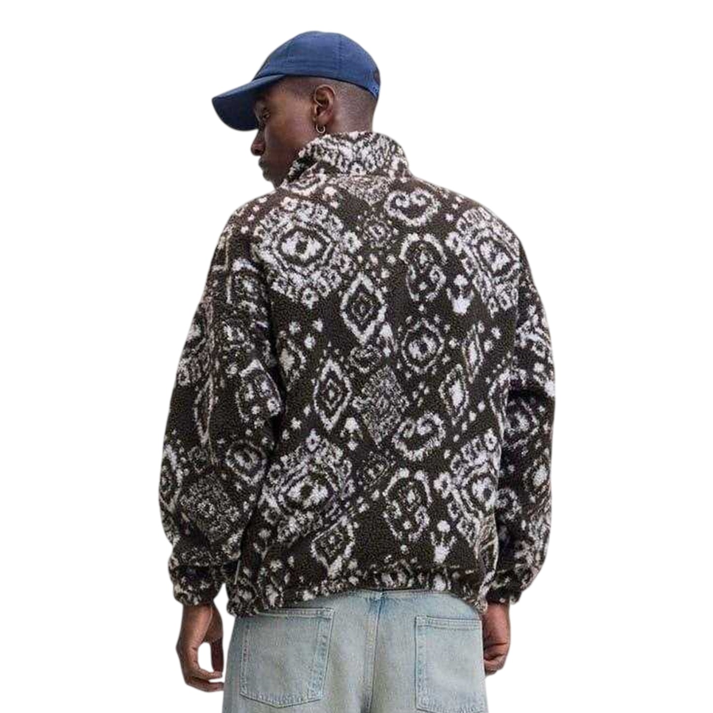 Asphalt - Pack Shot - Jack And Jones Mens Geometric Fleece Sweatshirt