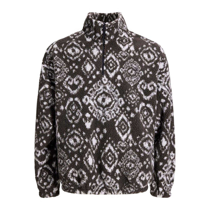 Asphalt - Front - Jack And Jones Mens Geometric Fleece Sweatshirt