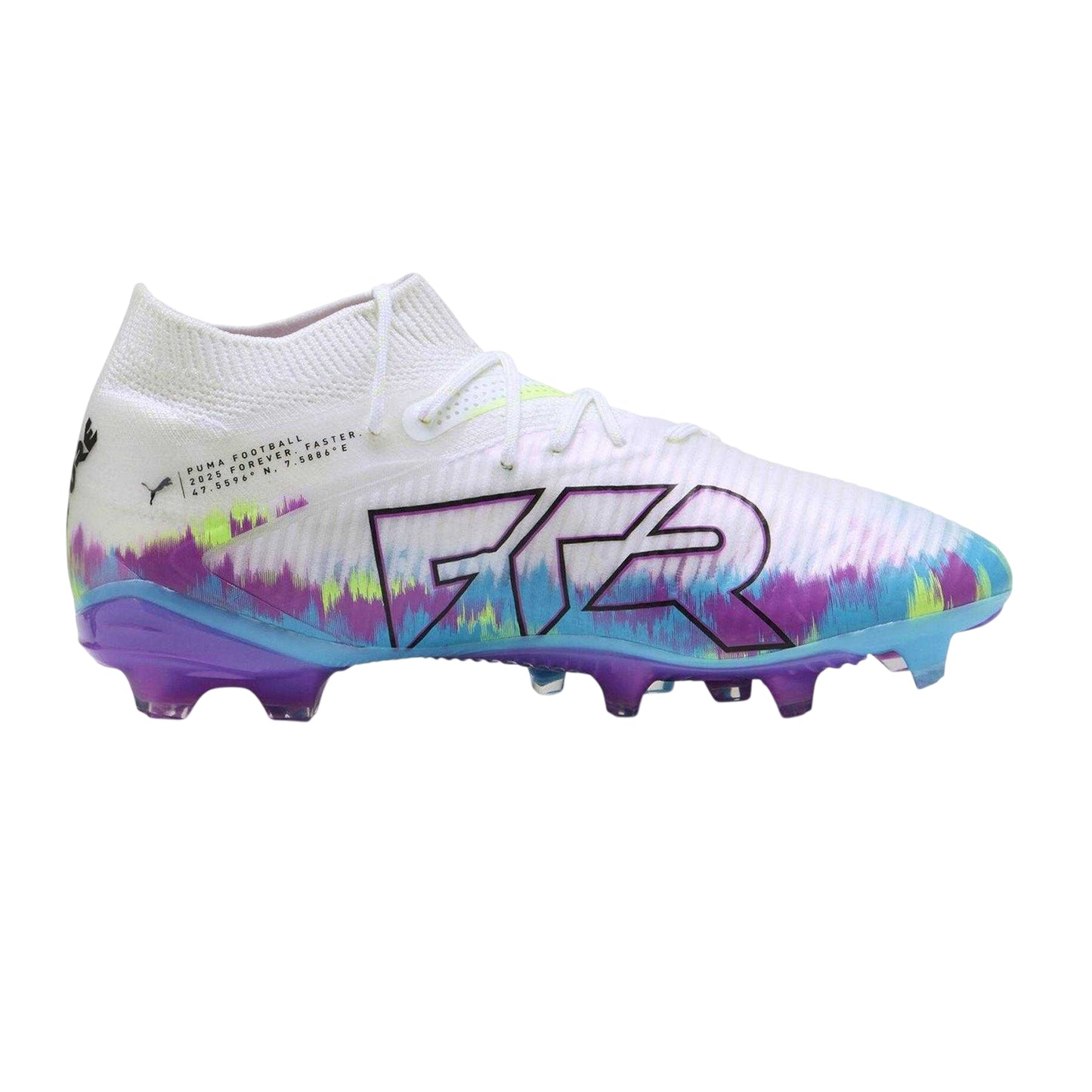 White-Green-Black - Front - Puma Womens-Ladies Future 8 Match Synthetic Artificial Ground Football Boots