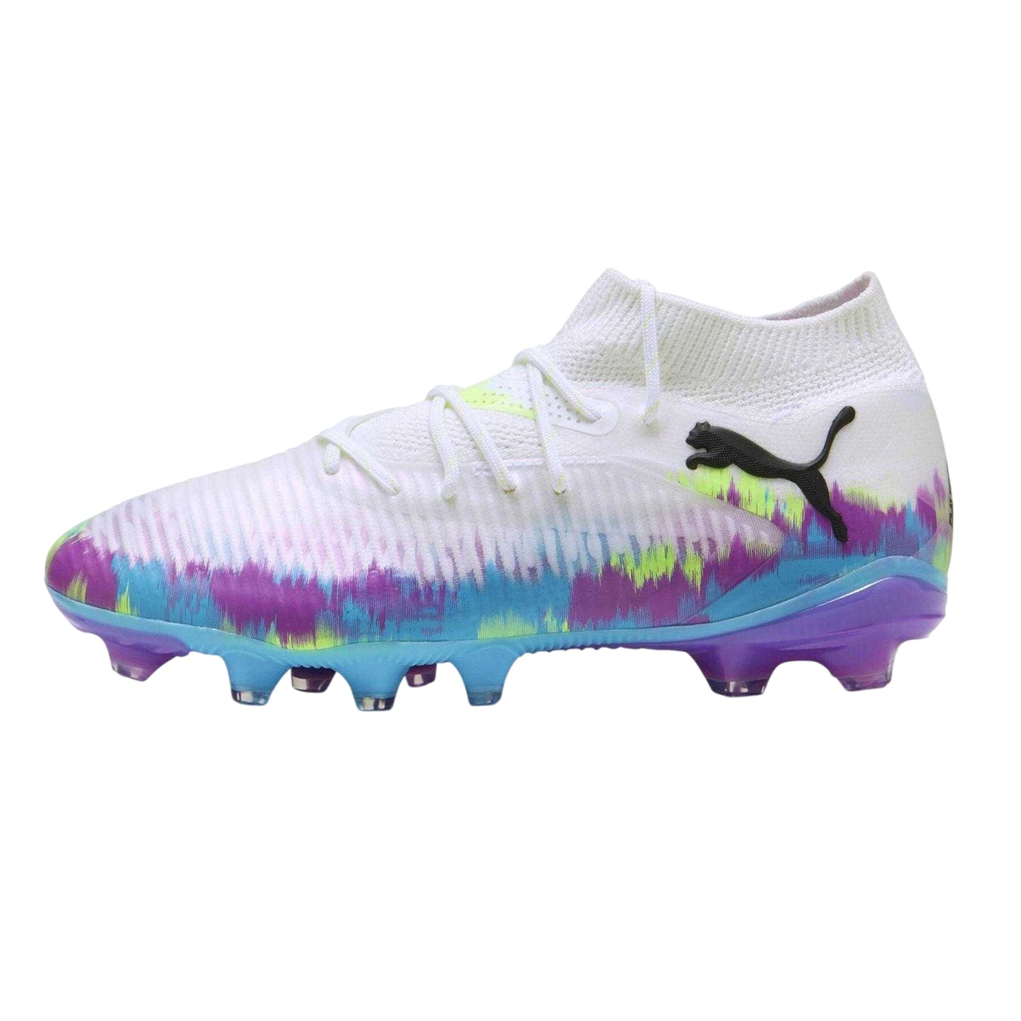 White-Green-Black - Back - Puma Womens-Ladies Future 8 Match Synthetic Artificial Ground Football Boots