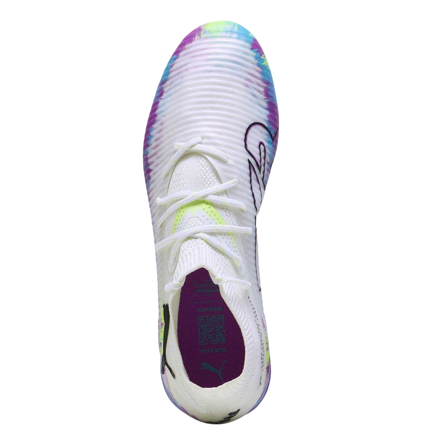 White-Green-Black - Side - Puma Womens-Ladies Future 8 Match Synthetic Artificial Ground Football Boots