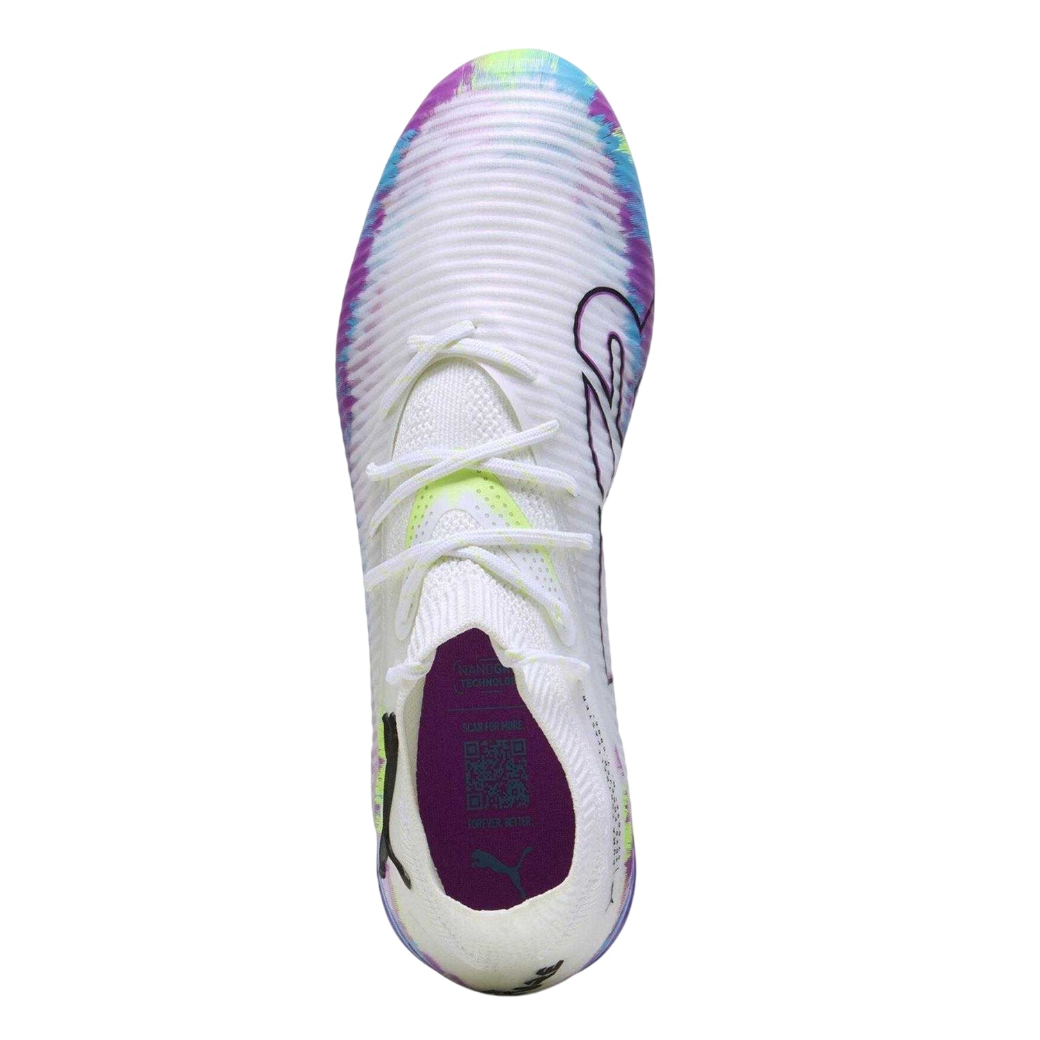 White-Green-Black - Side - Puma Womens-Ladies Future 8 Match Synthetic Artificial Ground Football Boots