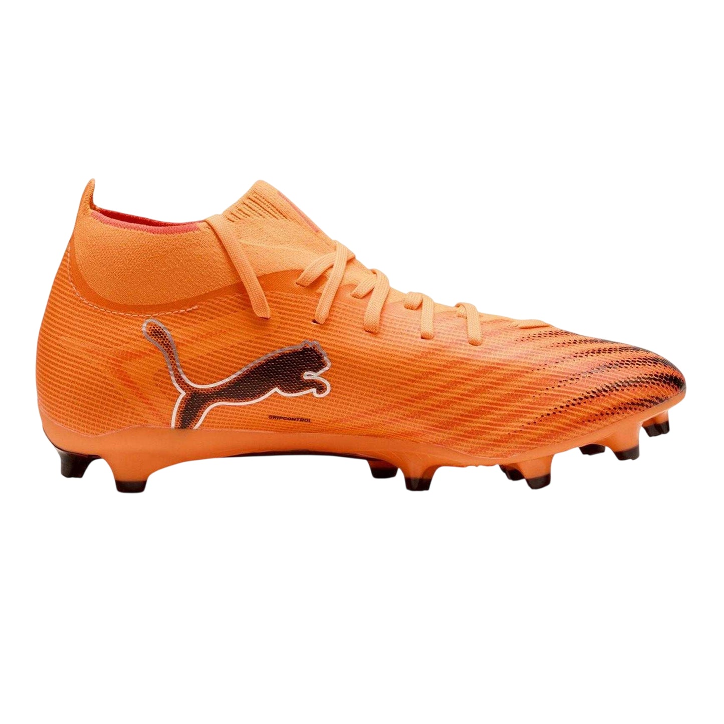 Orange-Black - Front - Puma Mens Ultra 5 Match Firm Ground Football Boots