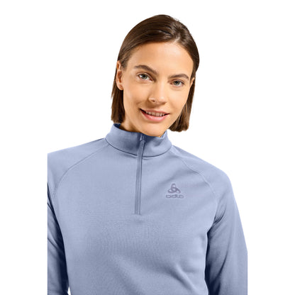 Heron - Side - Odlo Womens-Ladies Besso Long-Sleeved Fleece Top