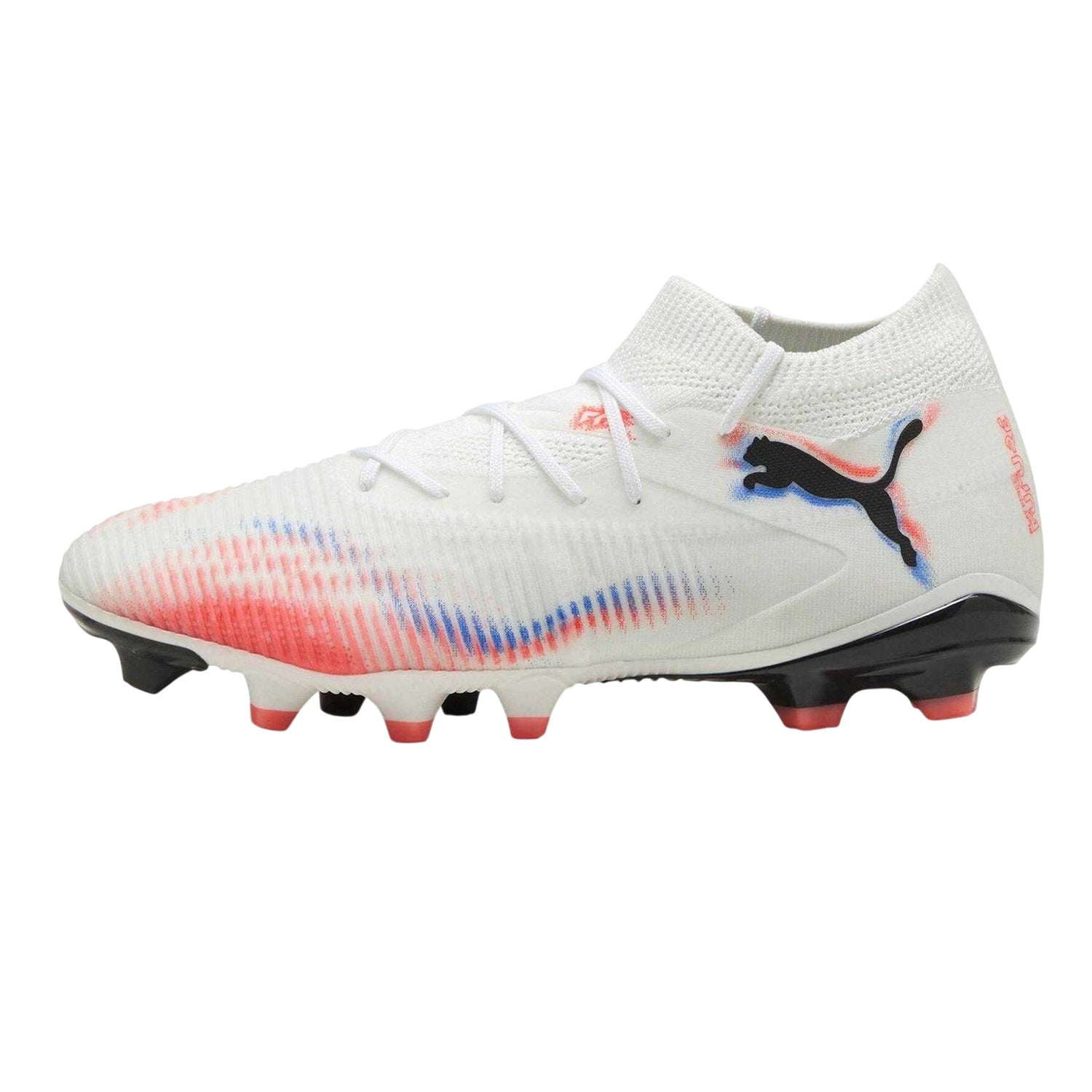 White-Black-Red - Back - Puma Womens-Ladies Future 8 Match Snug Fit Artificial Ground Football Boots