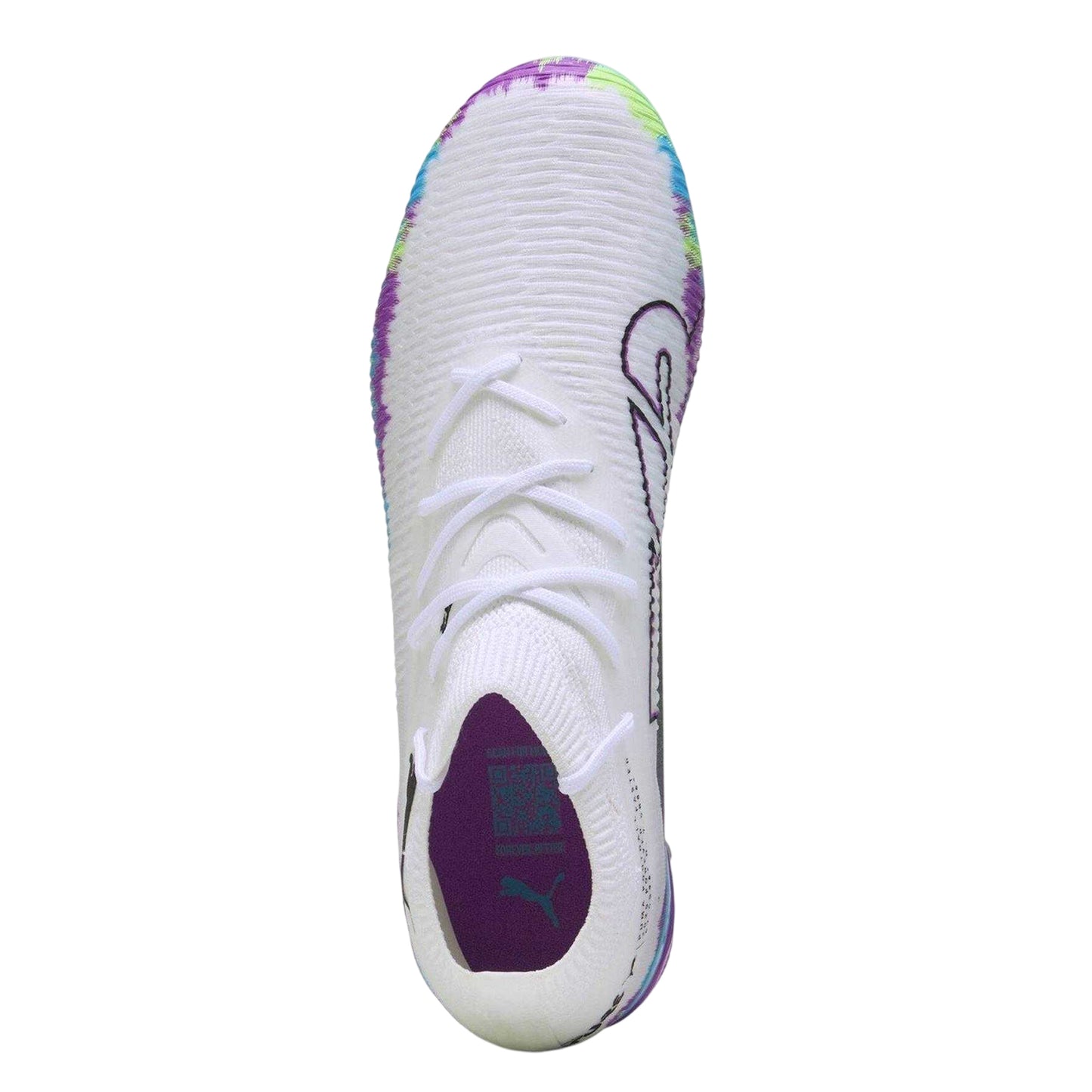 White-Green-Black - Side - Puma Womens-Ladies Future 8 Match Snug Fit Artificial Ground Football Boots