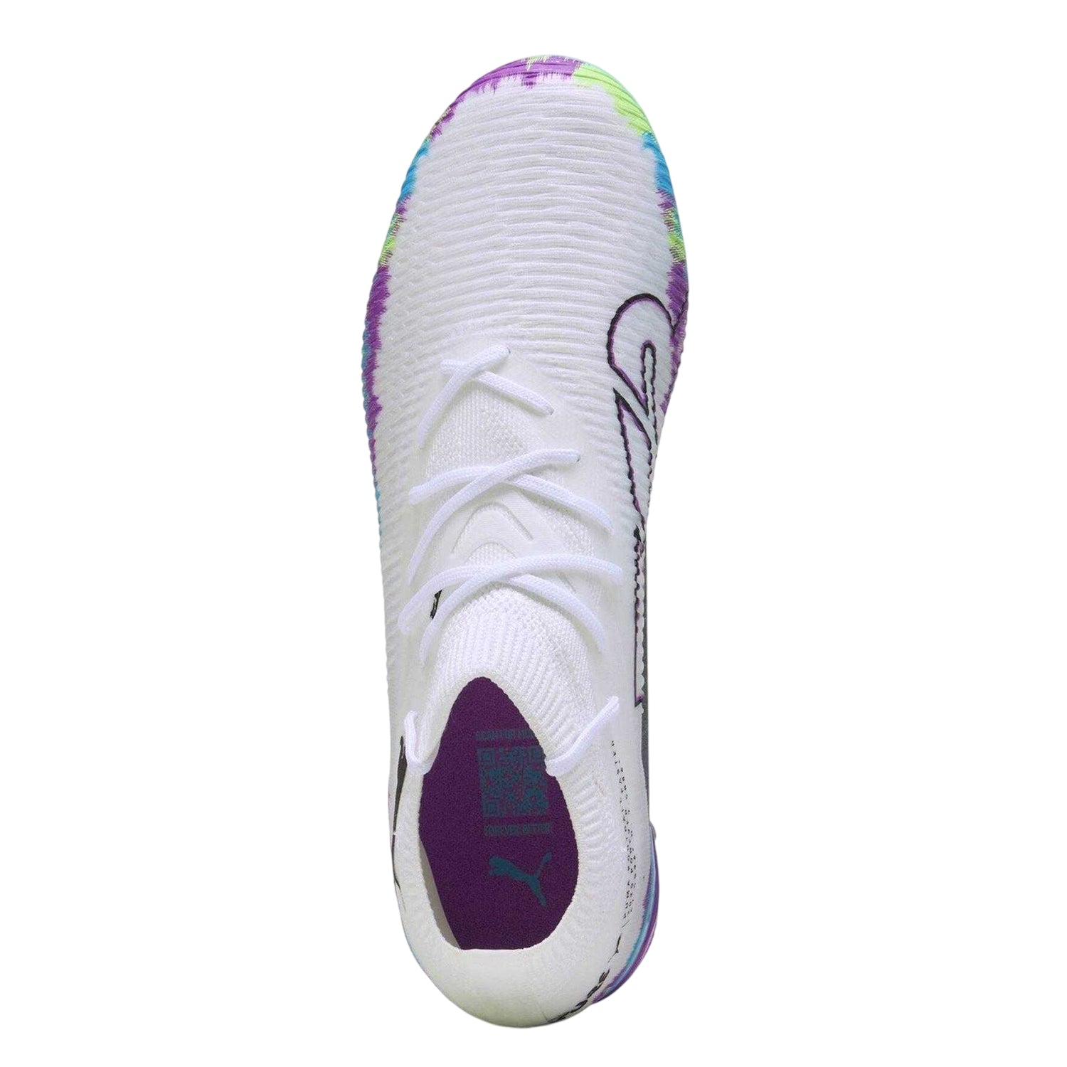 White-Green-Black - Side - Puma Womens-Ladies Future 8 Match Snug Fit Artificial Ground Football Boots