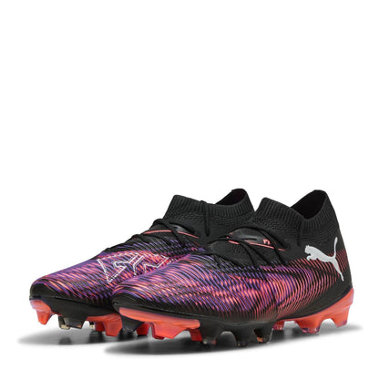 Black-Purple - Front - Puma Womens-Ladies Future 8 Match Snug Fit Artificial Ground Football Boots