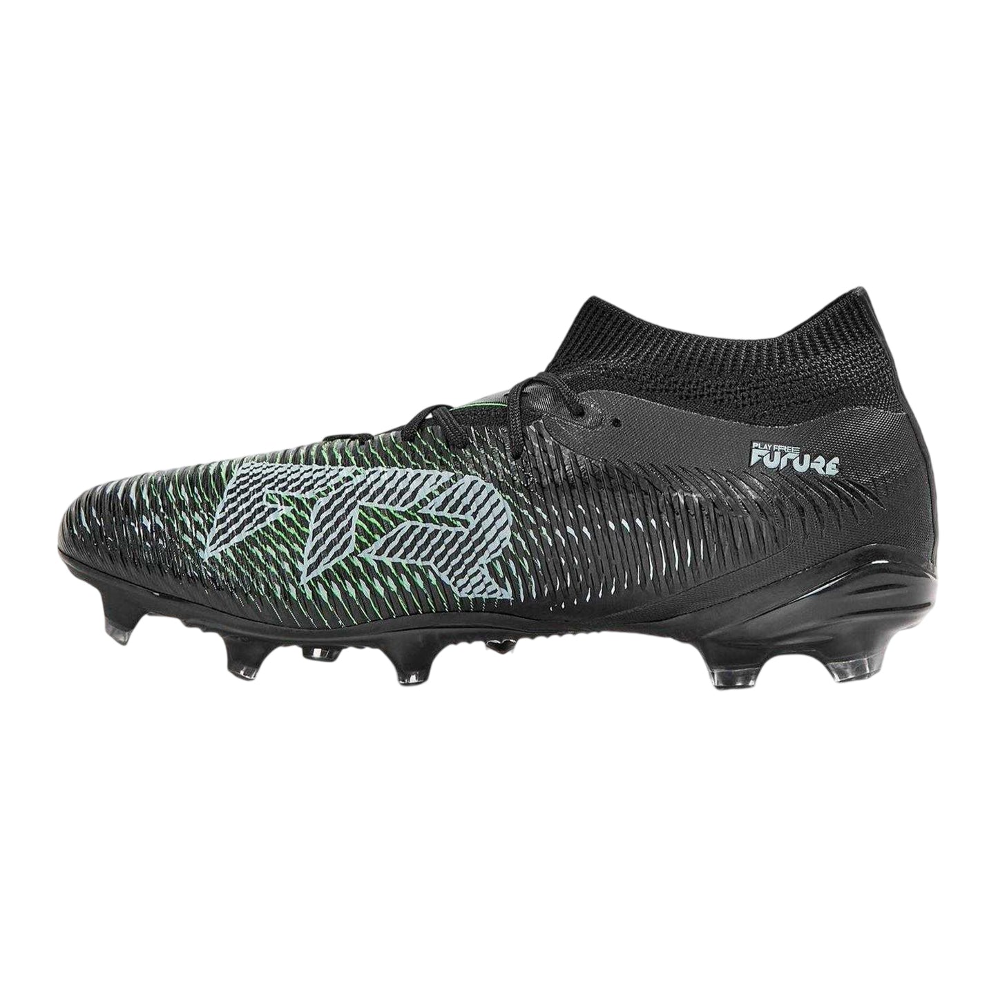 Black-Green - Back - Puma Womens-Ladies Future 8 Match Snug Fit Artificial Ground Football Boots