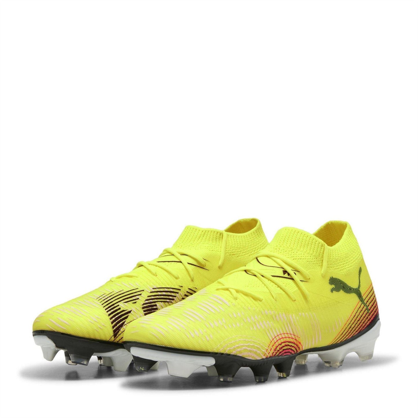 Yellow-Black - Front - Puma Womens-Ladies Future 8 Match Snug Fit Artificial Ground Football Boots