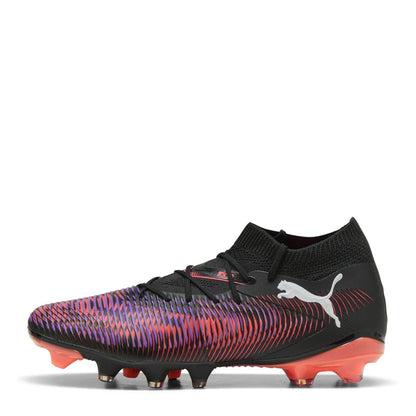 Black-Purple - Back - Puma Womens-Ladies Future 8 Match Snug Fit Artificial Ground Football Boots