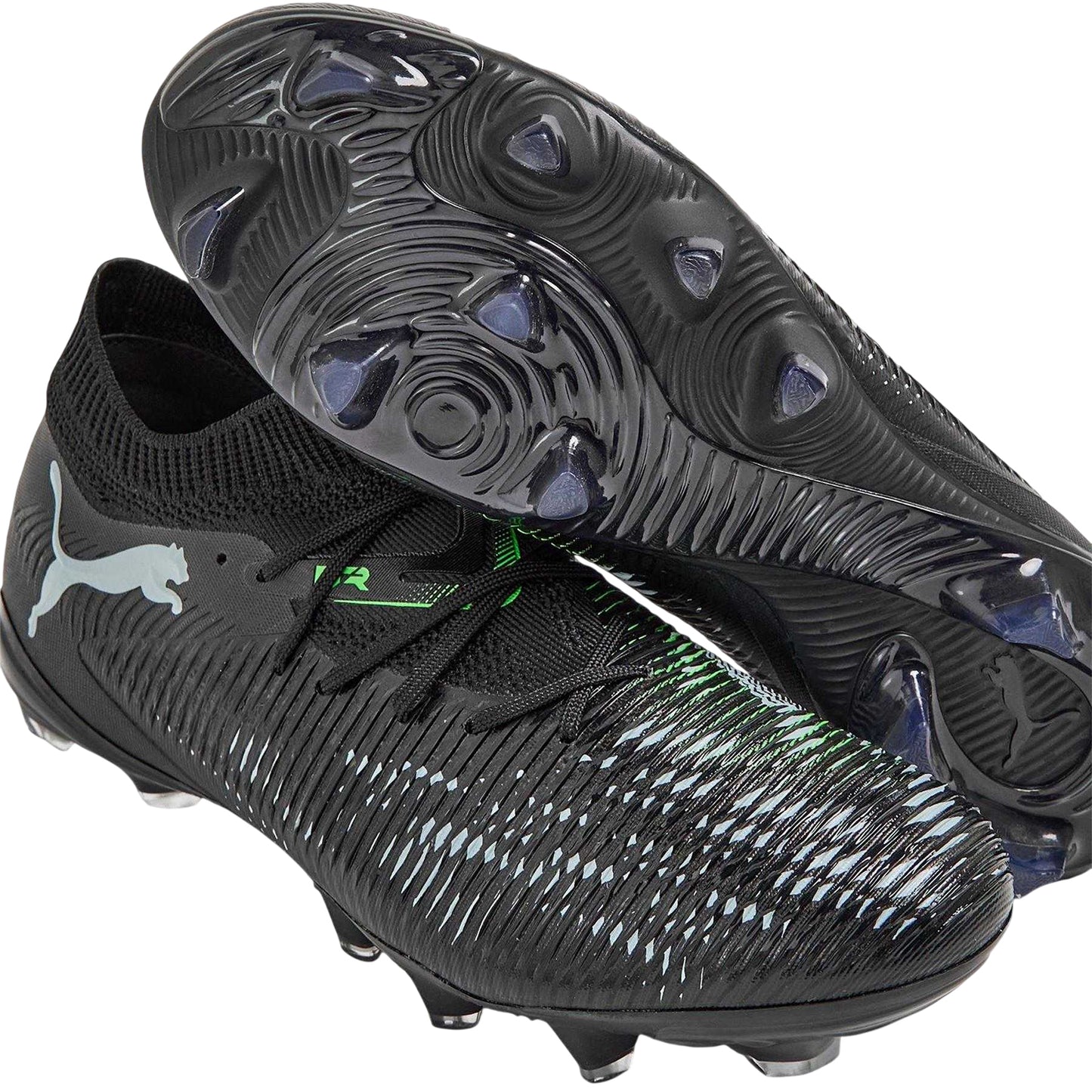 Black-Green - Lifestyle - Puma Womens-Ladies Future 8 Match Snug Fit Artificial Ground Football Boots