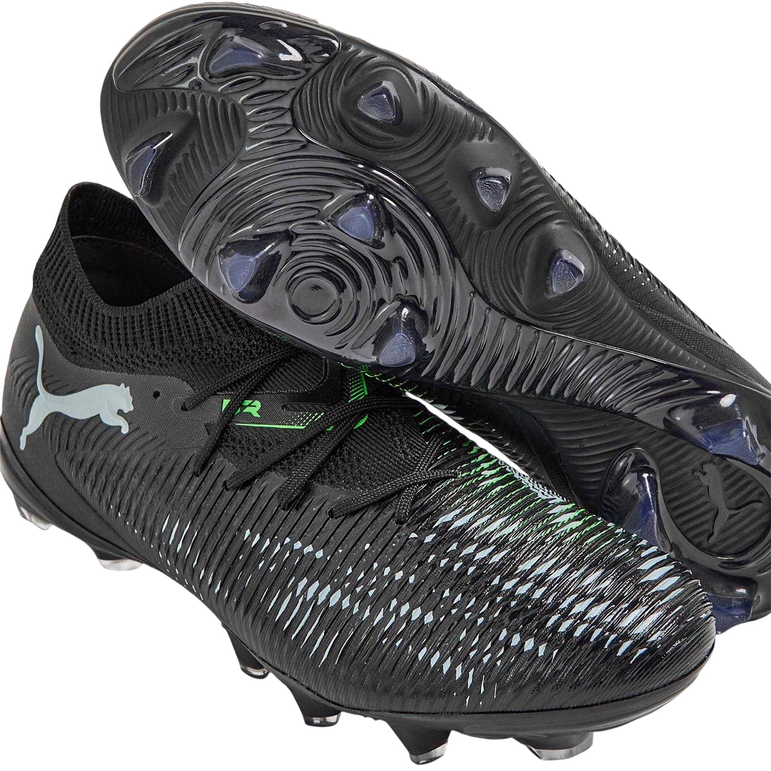 Black-Green - Lifestyle - Puma Womens-Ladies Future 8 Match Snug Fit Artificial Ground Football Boots