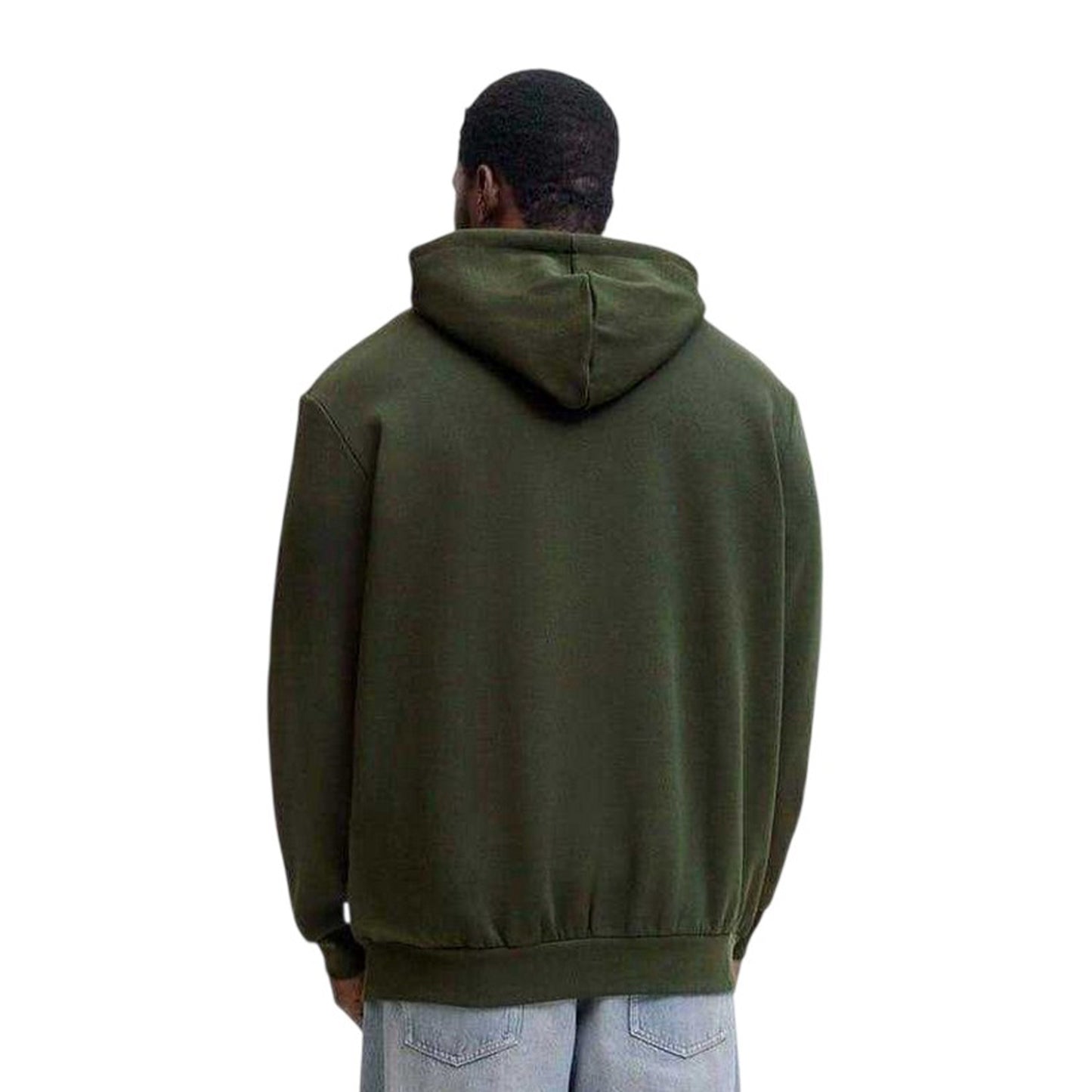 Duffle Bag - Back - Jack And Jones Mens Lettering Logo Long-Sleeved Hoodie