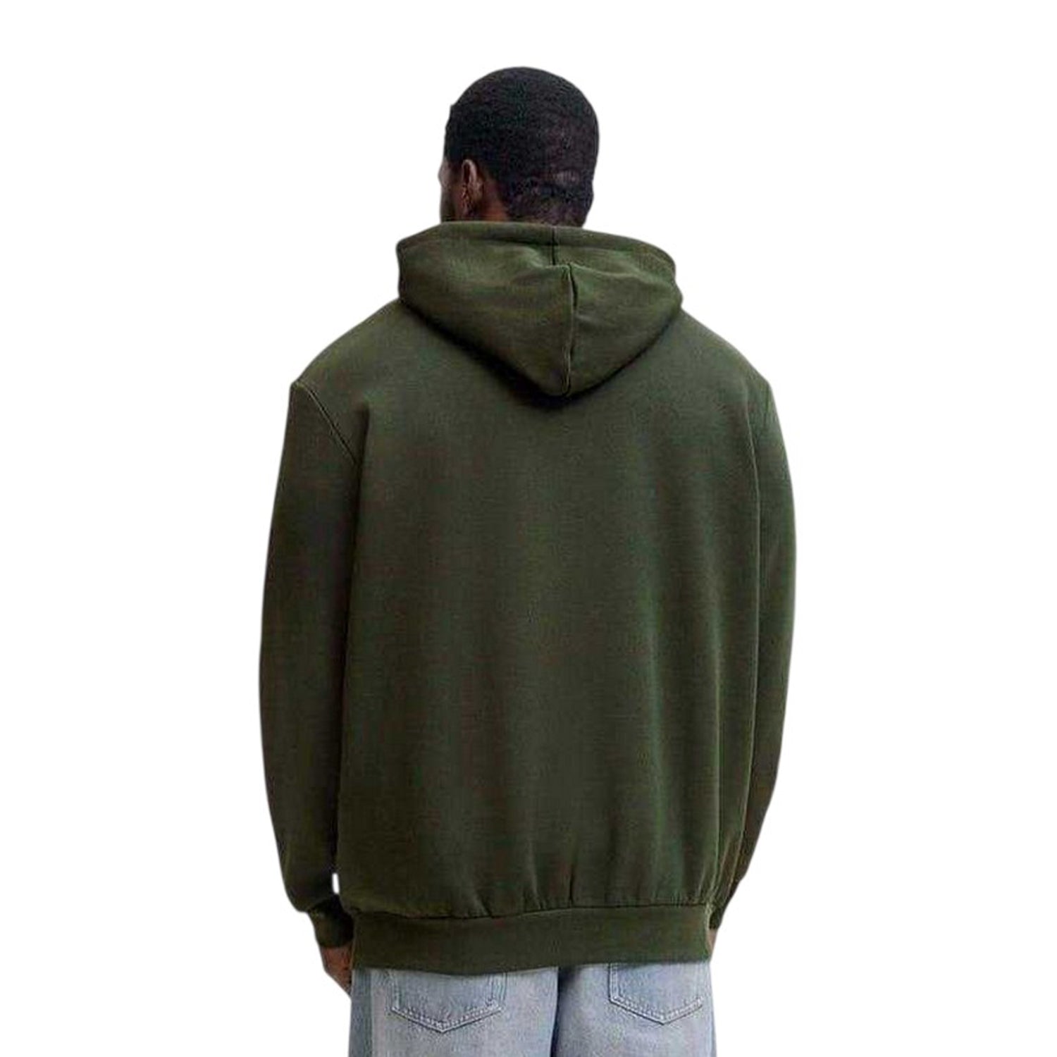 Duffle Bag - Back - Jack And Jones Mens Lettering Logo Long-Sleeved Hoodie